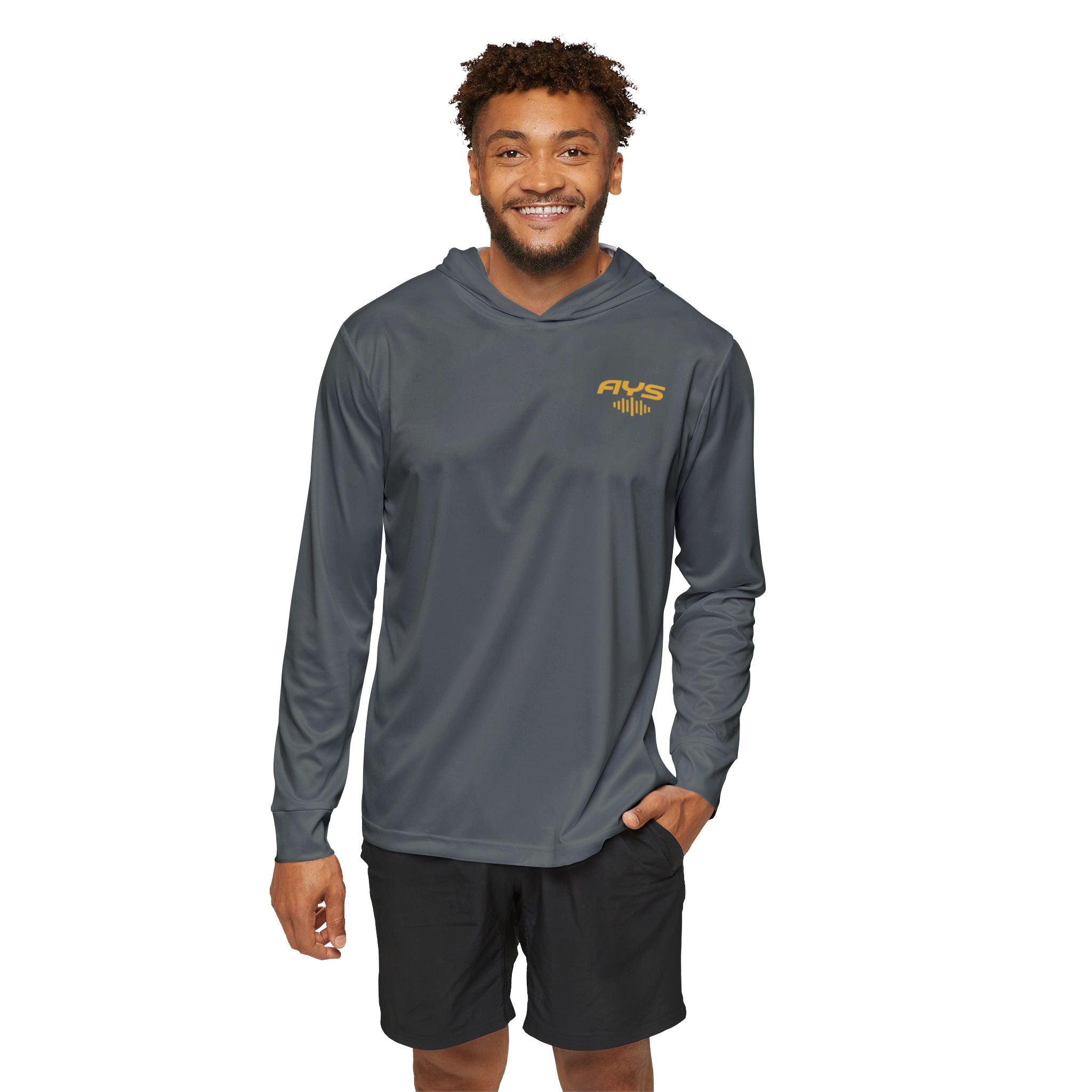 Dark Grey AYS Men's Sports Warmup Hoodie (AOP)