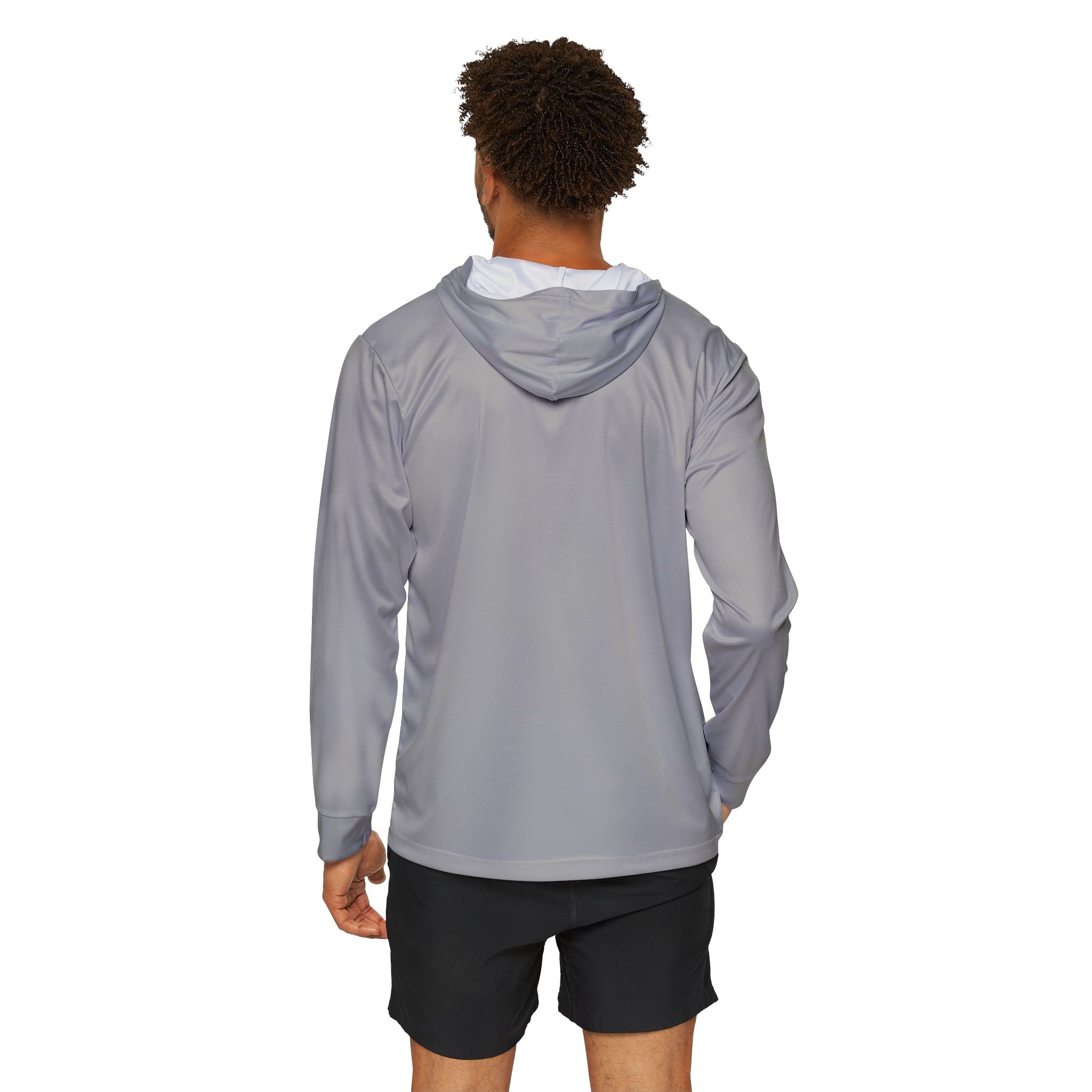 Lt Grey with Purple Louisiana AYS Men's Sports Warmup Hoodie (AOP)