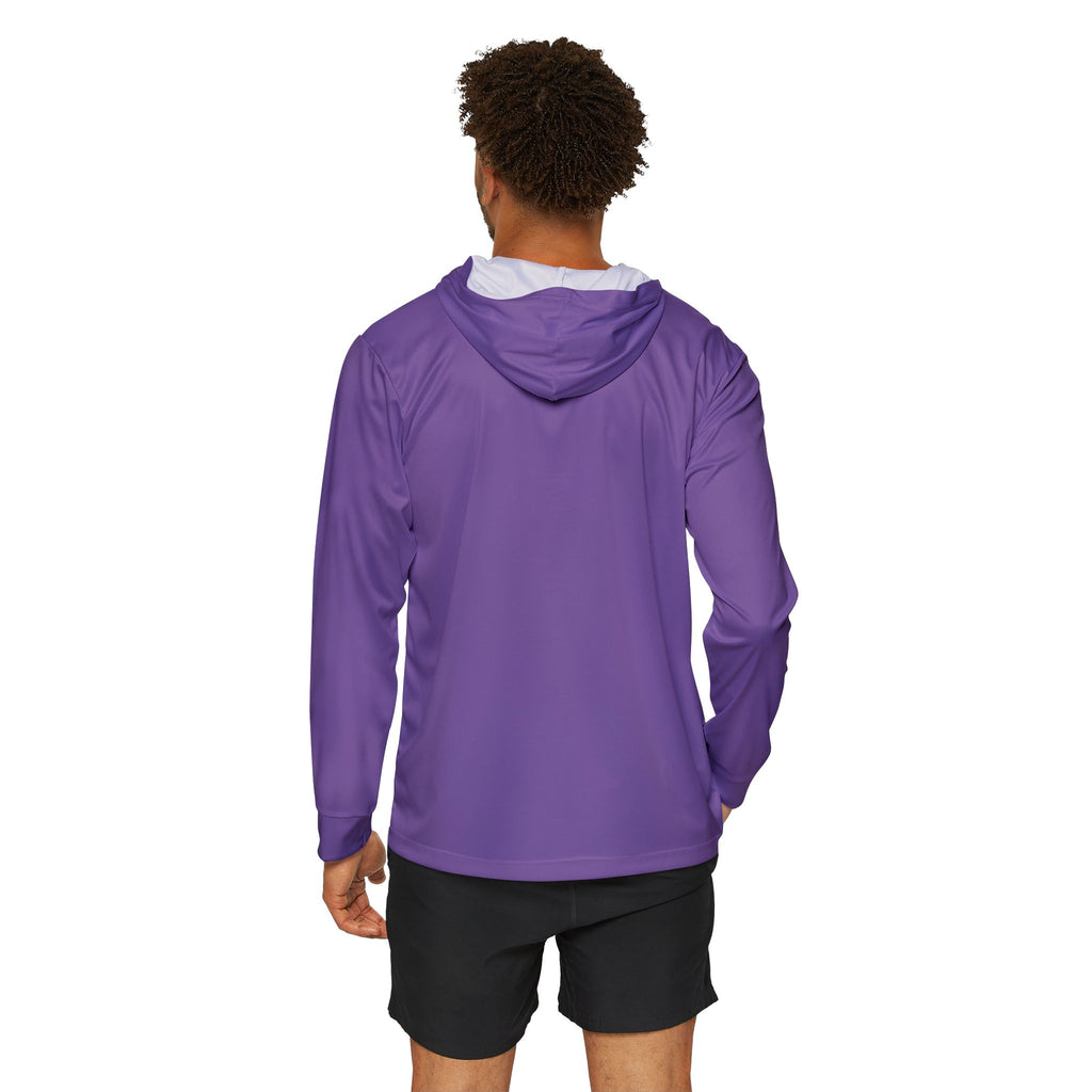 Lt Purple with Gold Louisiana AYS Men's Sports Warmup Hoodie (AOP)