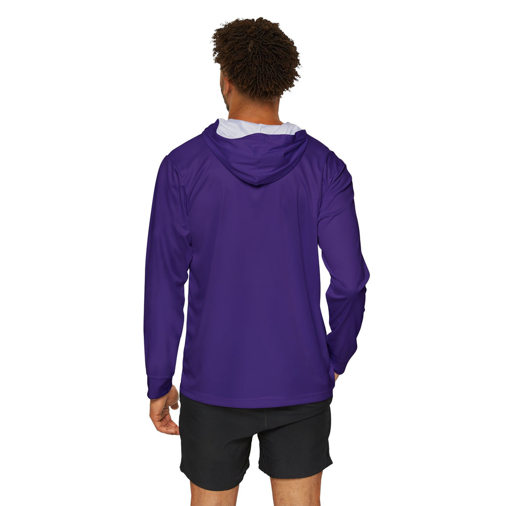 Purple with Gold Louisiana AYS Men's Sports Warmup Hoodie (AOP)